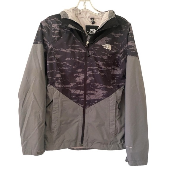 Northface Grey Black Womens Wind Breaker Dry Vent Jacket - Picture 1 of 7
